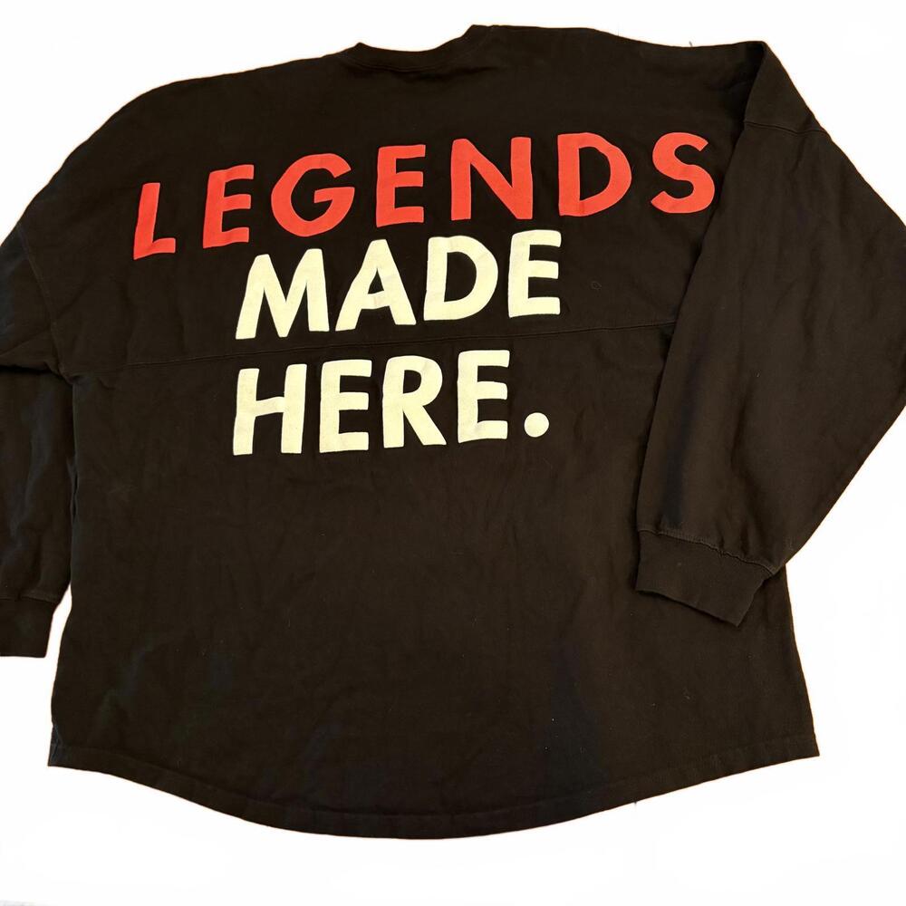 ESPN Wide World of Sports Disney Spirit Jersey Black Long Sleeve XL Legends